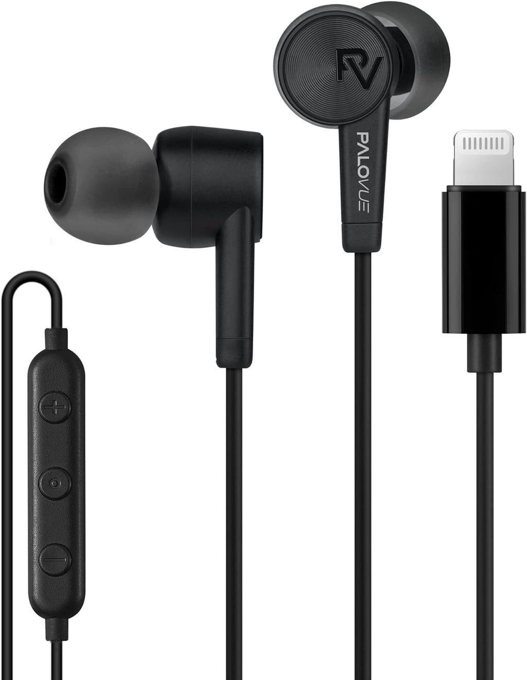 Lightning Headphones Earphones Mfi Certified Compatible with Iphone 14 13 12 11 Pro Max Iphone X XS Max XR Iphone 8 plus Iphone 7 plus with Microphone Controller Sweetflow Black